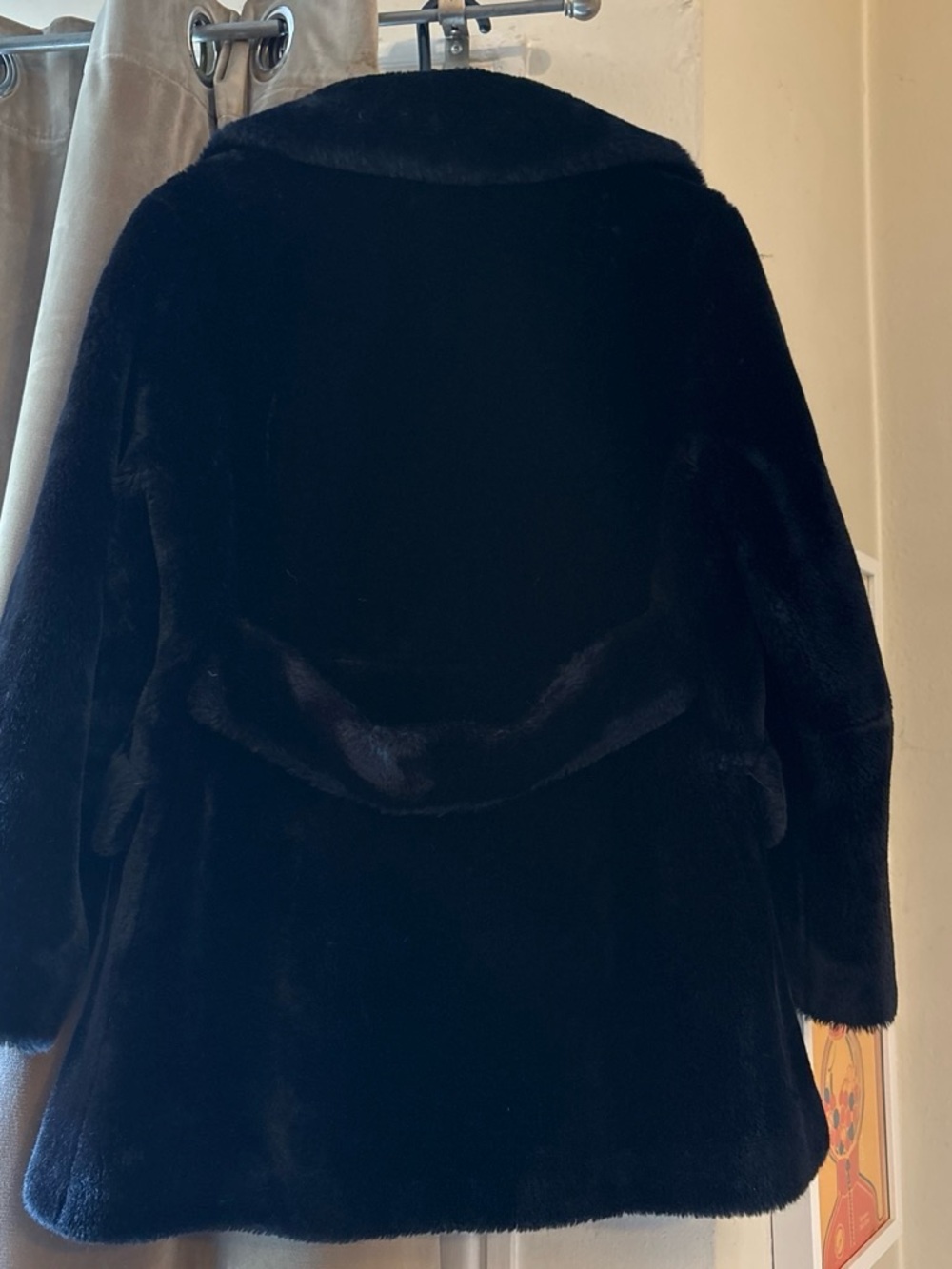 Women’s Vintage Black Faux Fur Coat - Picture 2 of 6